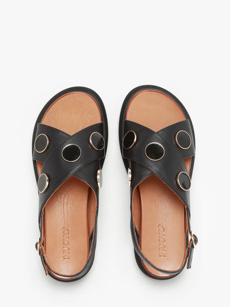 Sandalen Uit Leder Inuovo Zwart women A96010 ander zicht 4