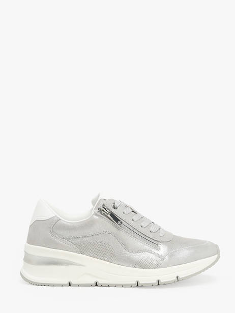 Sneakers Uit Leder Tamaris Zilver women 42