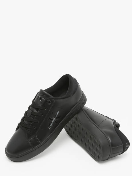 Sneakers Uit Leder Calvin klein jeans Zwart men 8640GT ander zicht 2