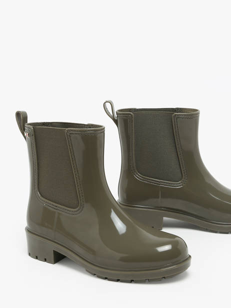 Regen Laarzen Tommy hilfiger Groen women 8213BDS ander zicht 2