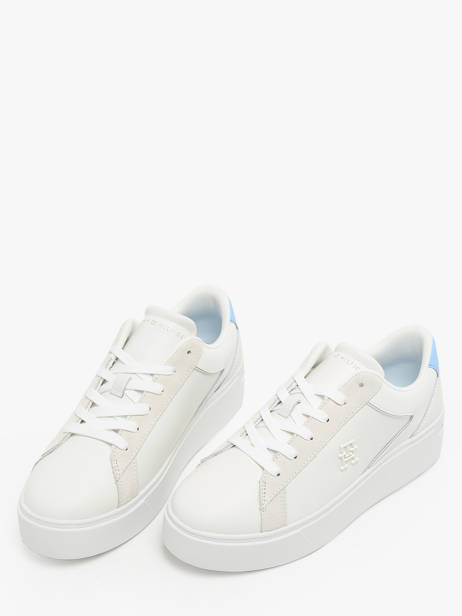 Sneakers Uit Leder Tommy hilfiger Wit women 82100F6 ander zicht 2