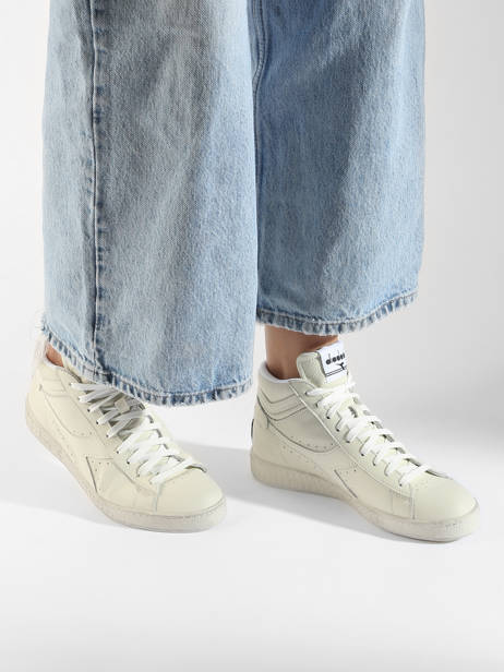 Sneakers Game L Hi Waxed Uit Leder Diadora Beige unisex 178300 ander zicht 1