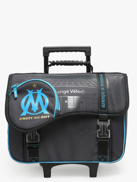 Boekentas Op Wieltjes 2 Compartimenten Olympique de marseille Zwart om 23CO203A