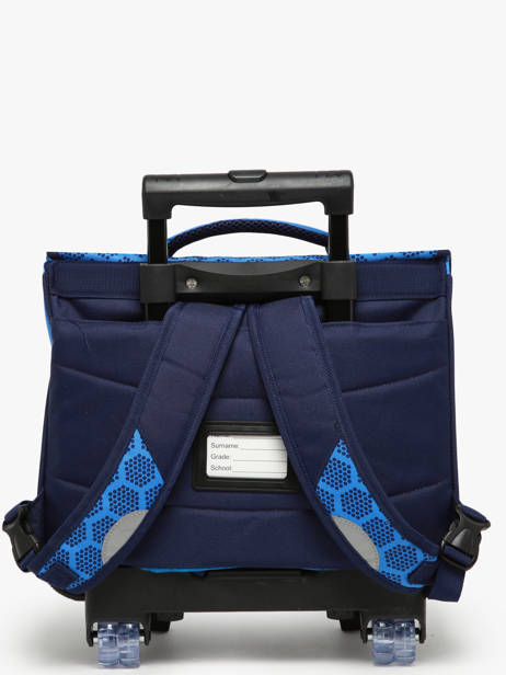 Boekentas 2 Compartimenten Snowball Blauw foot T46138 ander zicht 4
