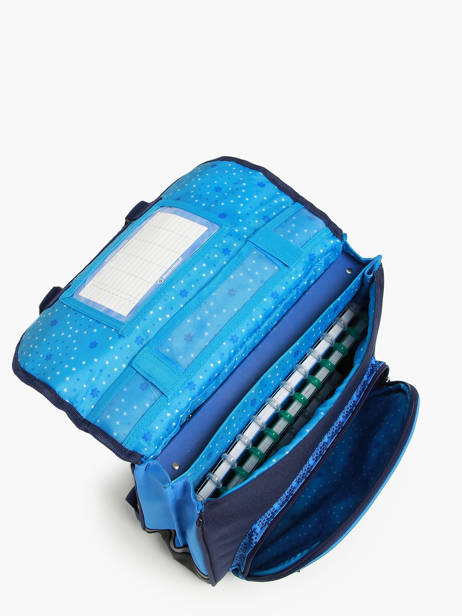 Boekentas 2 Compartimenten Snowball Blauw foot 46135 ander zicht 3