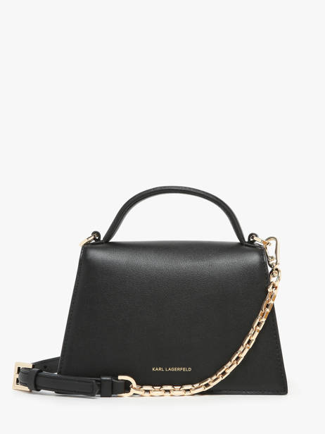 Cross Body Tas K Signature Leder Karl lagerfeld Zwart k signature 240W3004 ander zicht 4