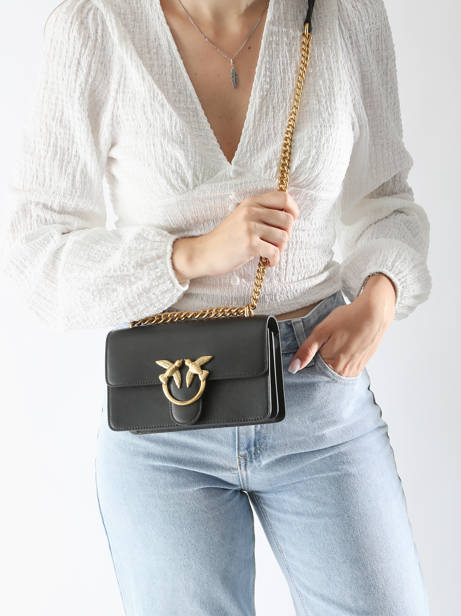 Cross Body Tas Love Bag Icon Leder Pinko Zwart love bag icon A0F1 ander zicht 1