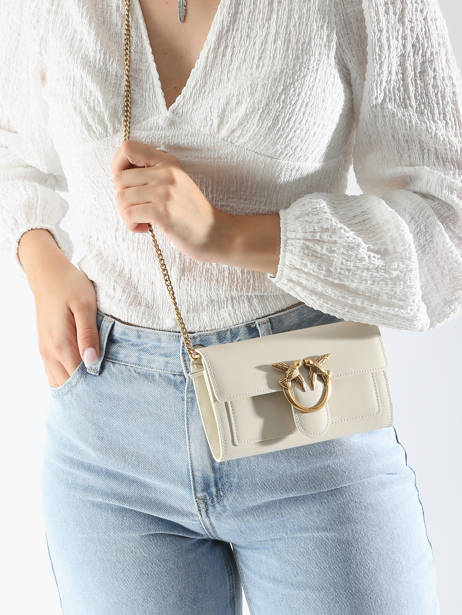 Cross Body Tas Love Bag Icon Leder Pinko Beige love bag icon A0F1 ander zicht 1