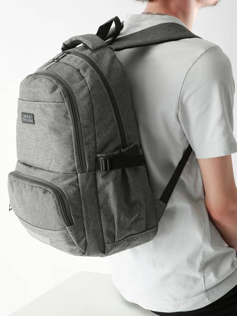 Rugzak 2 Compartimenten Miniprix Grijs backpack 336 ander zicht 1