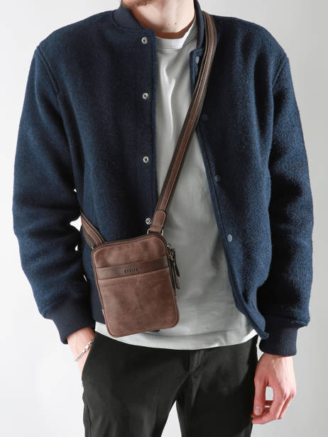 Cross Body Tas Spider Etrier Bruin spider ESPI728S ander zicht 1