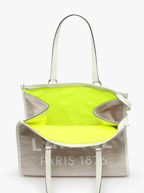 Schoudertas Cabas D'été Met Rits Lancel Beige cabas d'ete A13310 ander zicht 3