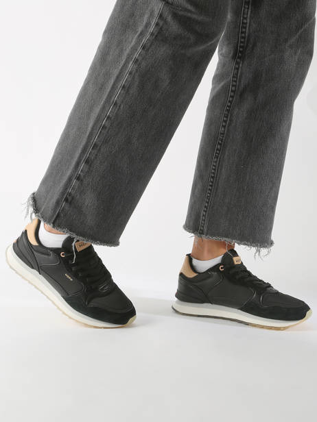 Damessneakers New York Leder Hoff Zwart women 25503-29 ander zicht 1