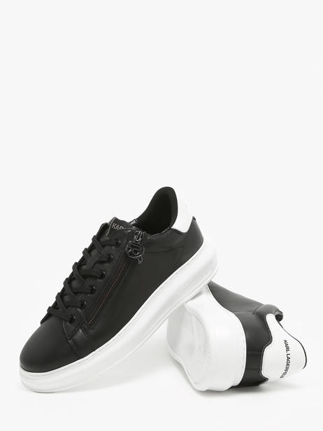 Sneakers Kapri Nft Zip Uit Leder Karl lagerfeld Zwart men KL52564 ander zicht 2