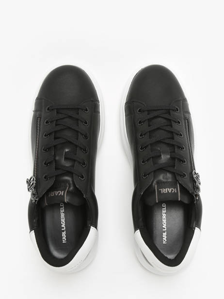 Sneakers Kapri Nft Zip Uit Leder Karl lagerfeld Zwart men KL52564 ander zicht 3