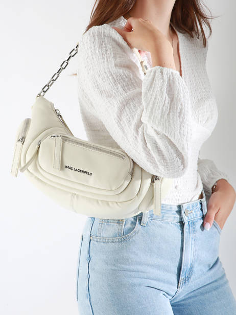 Cross Body Tas K City Karl lagerfeld Wit k city 245W3045 ander zicht 1