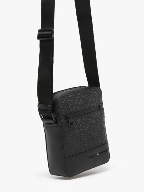 Cross Body Tas Tommy hilfiger Zwart monogram AM12677 ander zicht 2