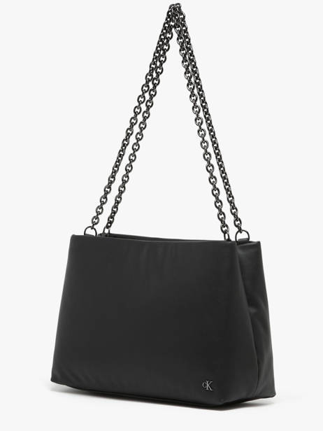 Cross Body Tas Micro Mono Gerecycleerd Polyester Calvin klein jeans Zwart micro mono K612227 ander zicht 2