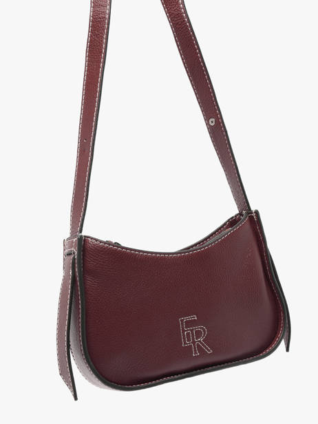 Cross Body Tas Foudre Leder Etrier Violet foudre EFOD089S ander zicht 2