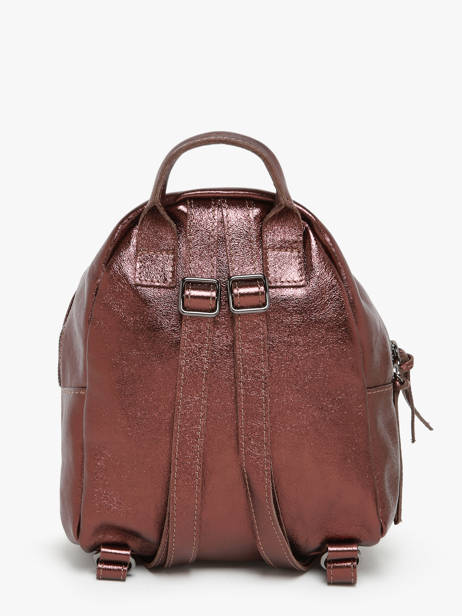 Rugzak Nine Leder Milano Bruin nine NI23066 ander zicht 4