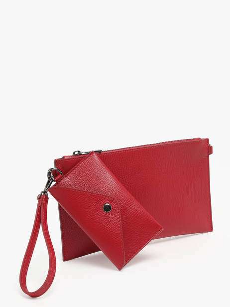 Cross Body Tas Caviar Leder Milano Rood caviar CA240611 ander zicht 2