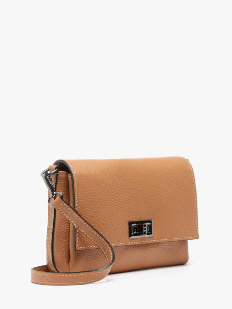 Cross Body Tas Caviar Leder Milano Bruin caviar CA24061 ander zicht 2