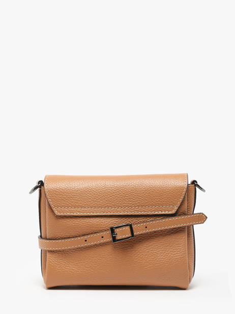 Cross Body Tas Caviar Leder Milano Bruin caviar CA24061 ander zicht 4