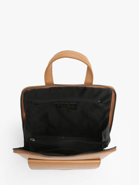 Rugzak /schoudertas Milano Bruin caviar CA240615 ander zicht 3