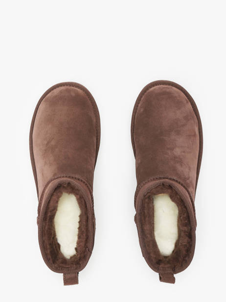 Boots Classic Ultra Mini Platform Uit Leder Ugg Bruin women 1135092 ander zicht 4