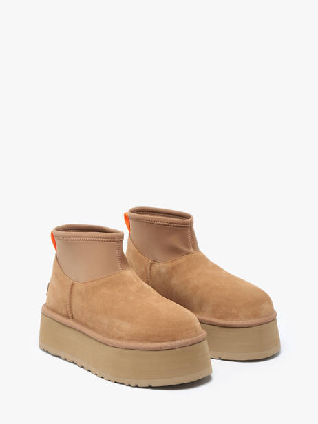 Boots Met Platformzool Classic Mini Dipper Uit Leder Ugg Beige women 1168170 ander zicht 2