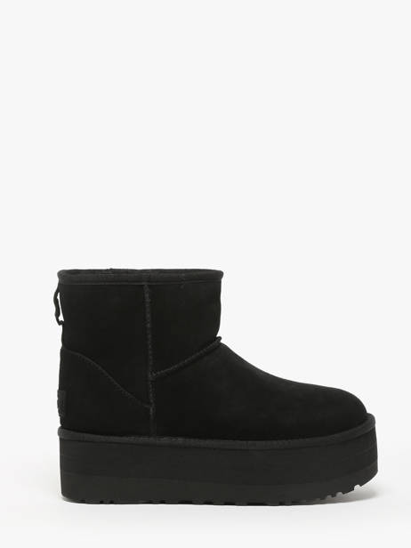 Boots Classic Mini Platform Uit Leder Ugg Zwart women 1134991