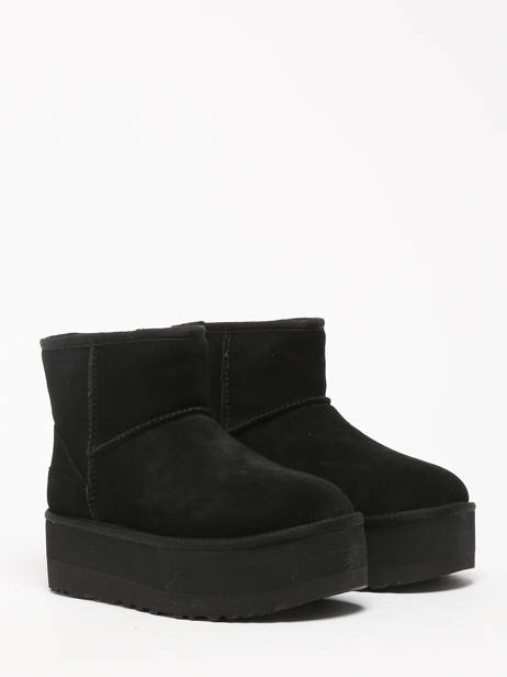 Boots Classic Mini Platform Uit Leder Ugg Zwart women 1134991 ander zicht 2
