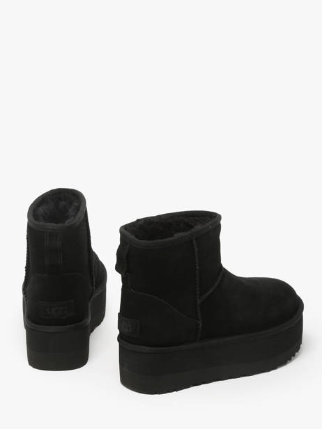 Boots Classic Mini Platform Uit Leder Ugg Zwart women 1134991 ander zicht 3