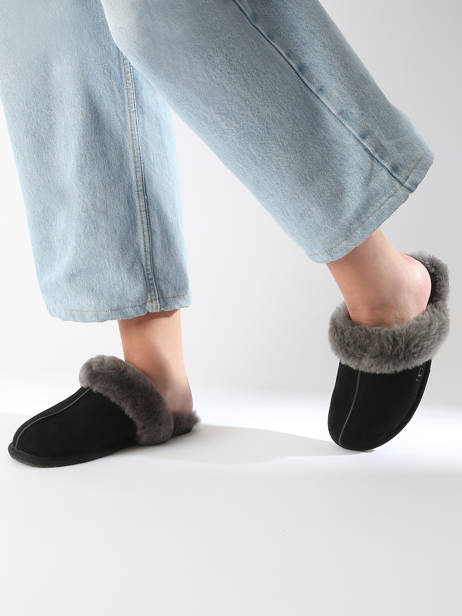 Scuffette Ii Pantoffels Uit Leder Ugg Zwart women 1106872 ander zicht 1