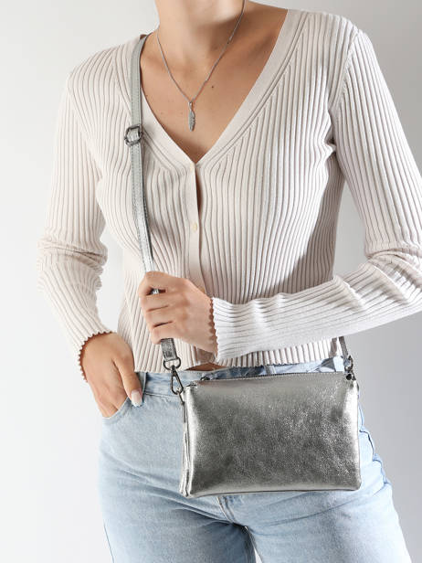 Cross Body Tas Nine Milano Zilver nine NI23116 ander zicht 1