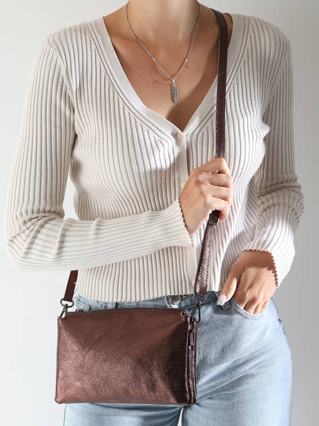 Cross Body Tas Nine Milano Bruin nine NI23116 ander zicht 1