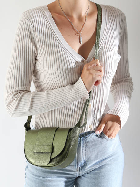 Cross Body Tas Nine Leder Milano Groen nine NI24064 ander zicht 1