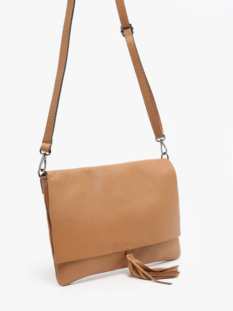 Cross Body Tas Caviar Leder Milano Bruin caviar CA21062 ander zicht 2