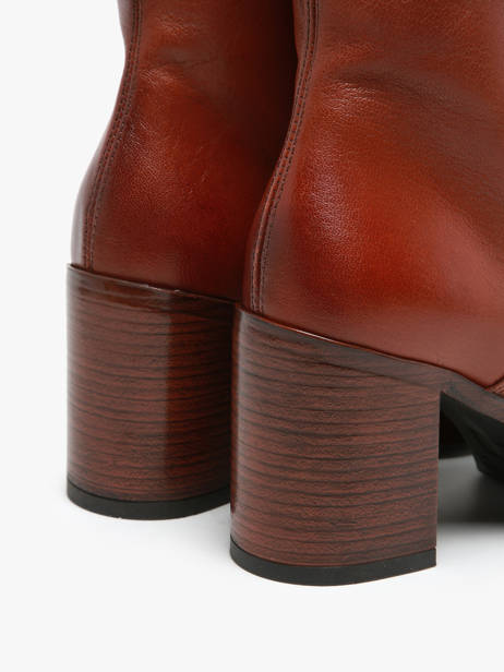 Enkellaarsjes Met Hak Uit Leder Mjus Bruin women P96212 ander zicht 3