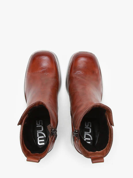 Enkellaarsjes Met Hak Uit Leder Mjus Bruin women P96212 ander zicht 4