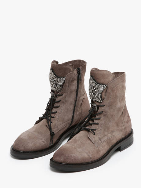 Enkellaarsjes Uit Leder Mjus Grijs women T81209 ander zicht 2