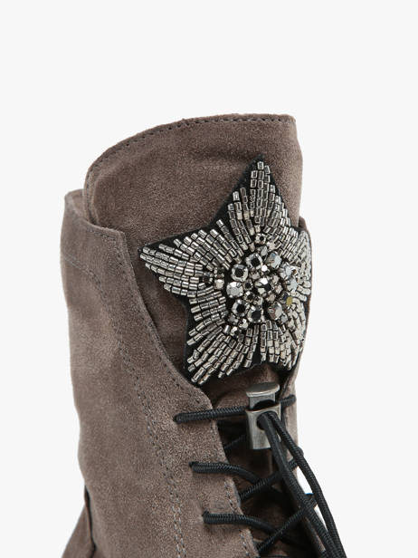 Enkellaarsjes Uit Leder Mjus Grijs women T81209 ander zicht 3