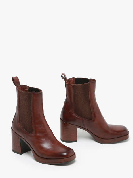 Enkellaarsjes Met Hak Uit Leder Mjus Bruin women P96225 ander zicht 3