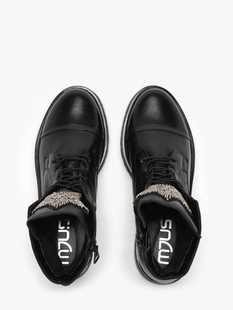 Enkellaarsjes Uit Leder Mjus Zwart women M77277 ander zicht 4