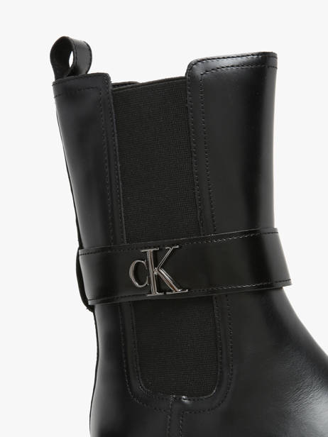 Enkellaarsjes Uit Leder Calvin klein jeans Zwart women 14950GT ander zicht 3