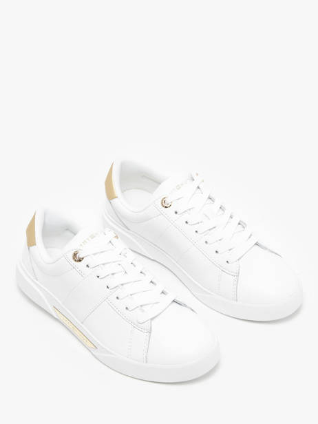 Sneakers Uit Leder Tommy hilfiger Wit women 7998YBS ander zicht 2