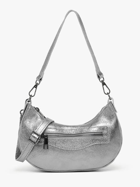 Schoudertas Nine Leder Milano Zilver nine NI24061