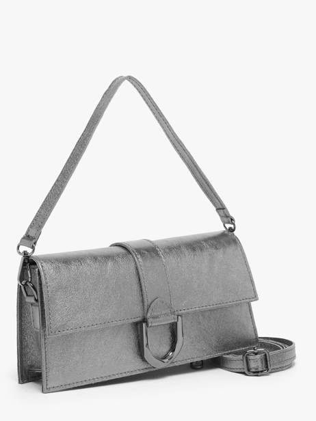 Schoudertas Nine Leder Milano Zilver nine NI24066 ander zicht 2