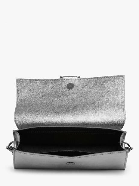 Schoudertas Nine Leder Milano Zilver nine NI24066 ander zicht 3