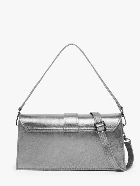 Schoudertas Nine Leder Milano Zilver nine NI24066 ander zicht 4