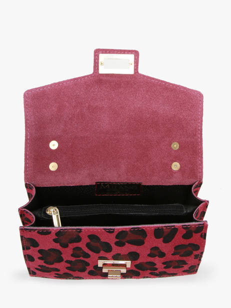 Cross Body Tas Velvet Leopardo Leder Milano Roze velvet leopardo VL21121 ander zicht 3